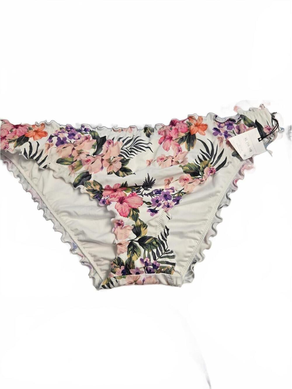 Shade & Shore Floral Ruffle Bikini Bottom Size XL 16-18